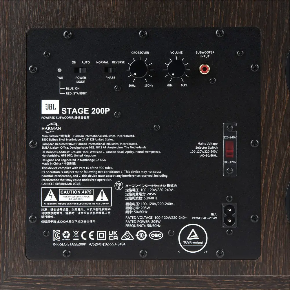 JBL 200P JBL Stage 200P 10  Powered Subwoofer - Espresso-9