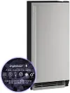 UHCP115-IS81A U-Line 15  Built-In Clear Ice Machine - Stainless Steel