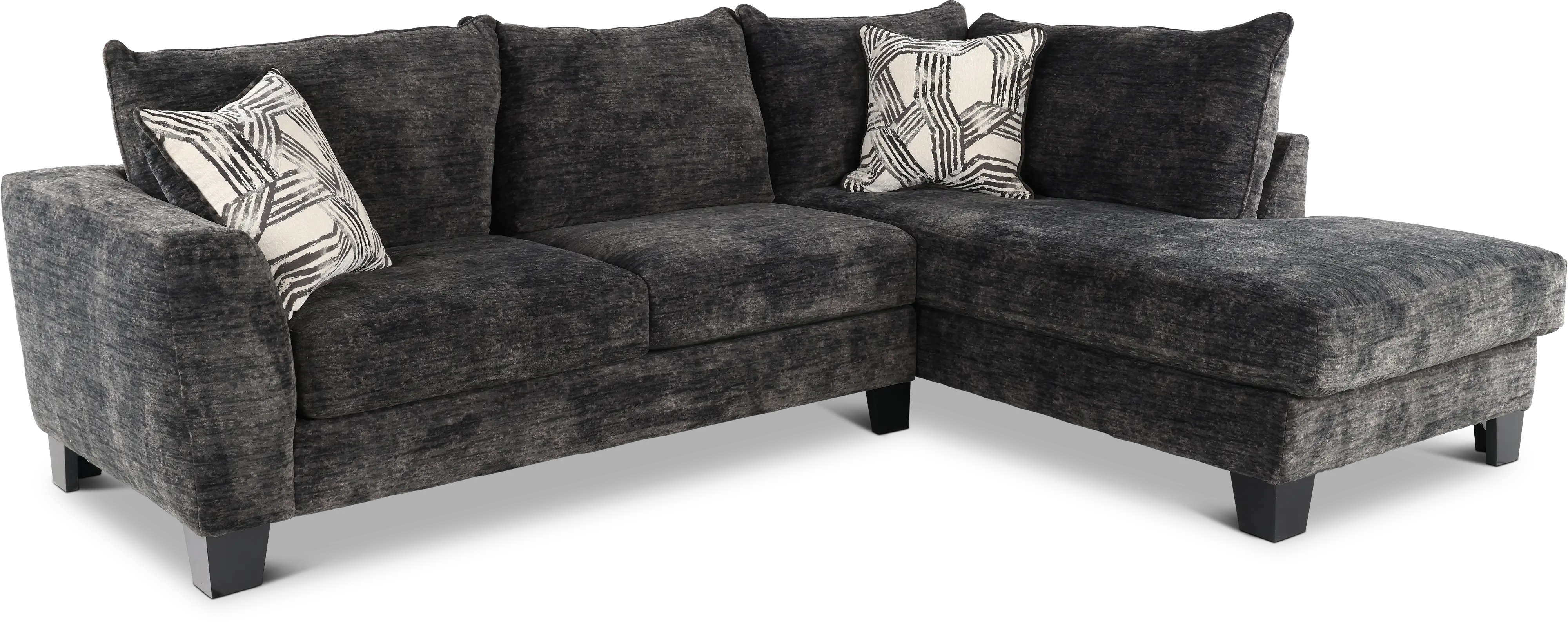 Fandango Charcoal Gray 2 Piece Sectional-1