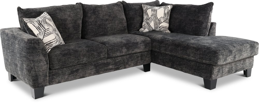 Fandango Charcoal Gray 2 Piece Sectional