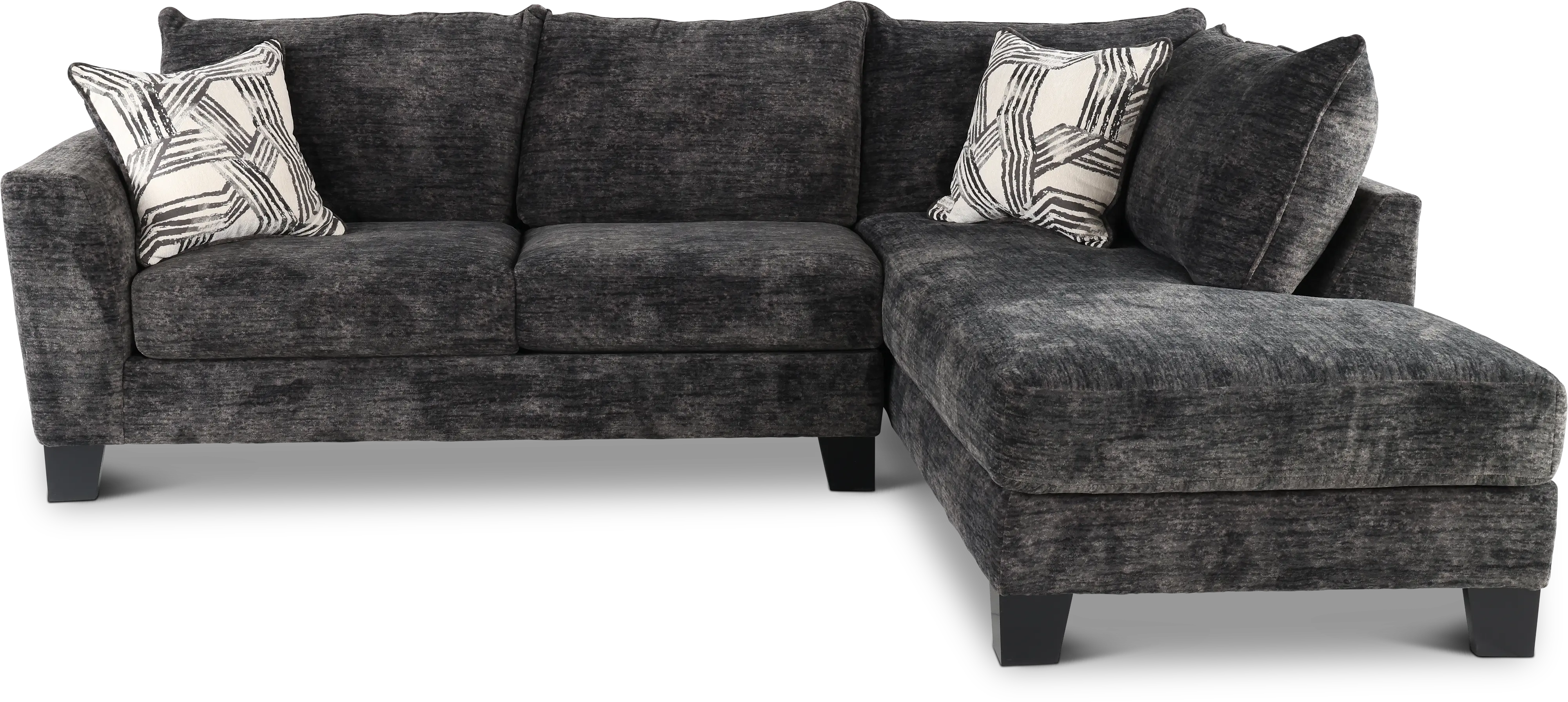 Fandango Charcoal Gray 2 Piece Sectional-4