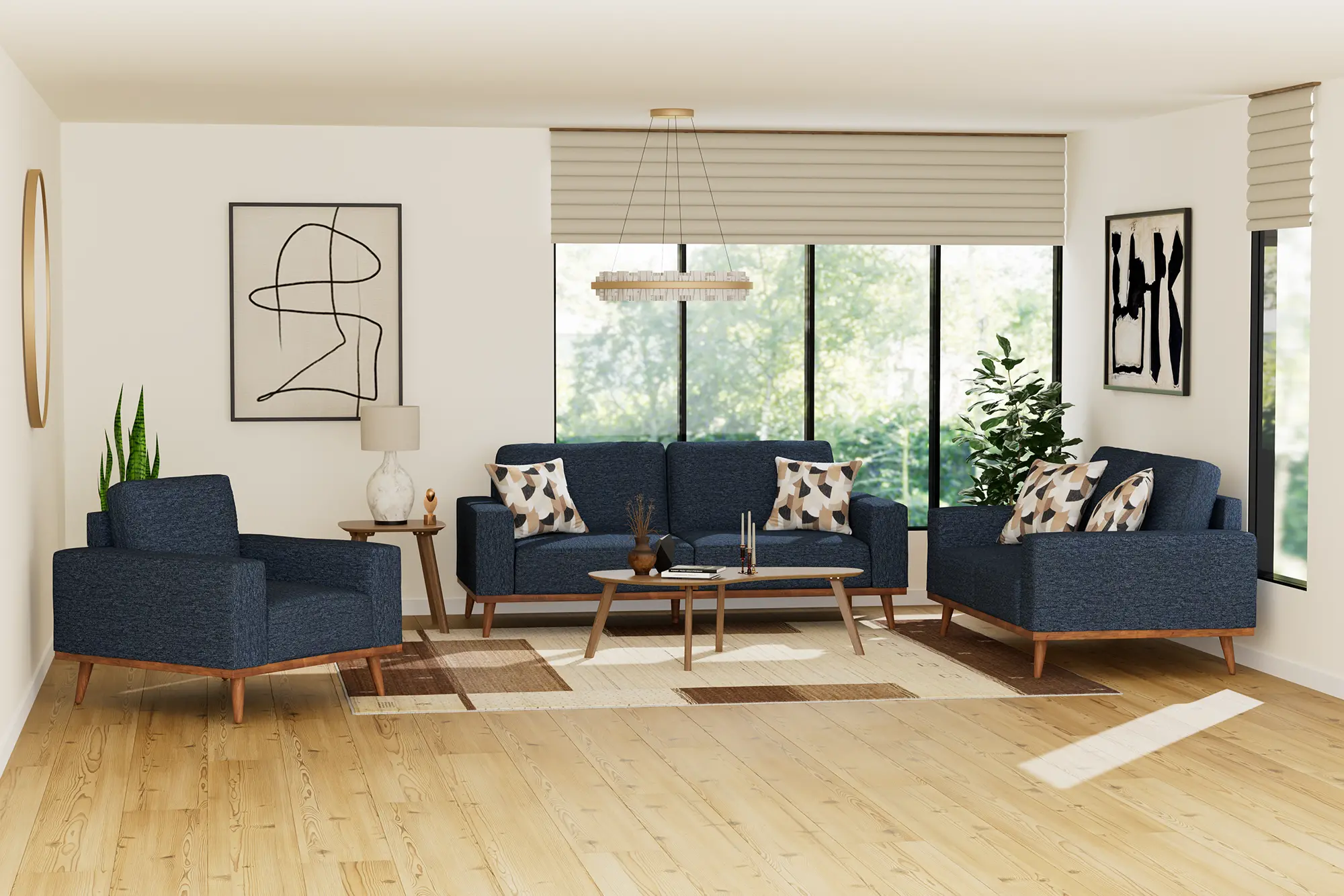 Heath Navy Blue Sofa-2
