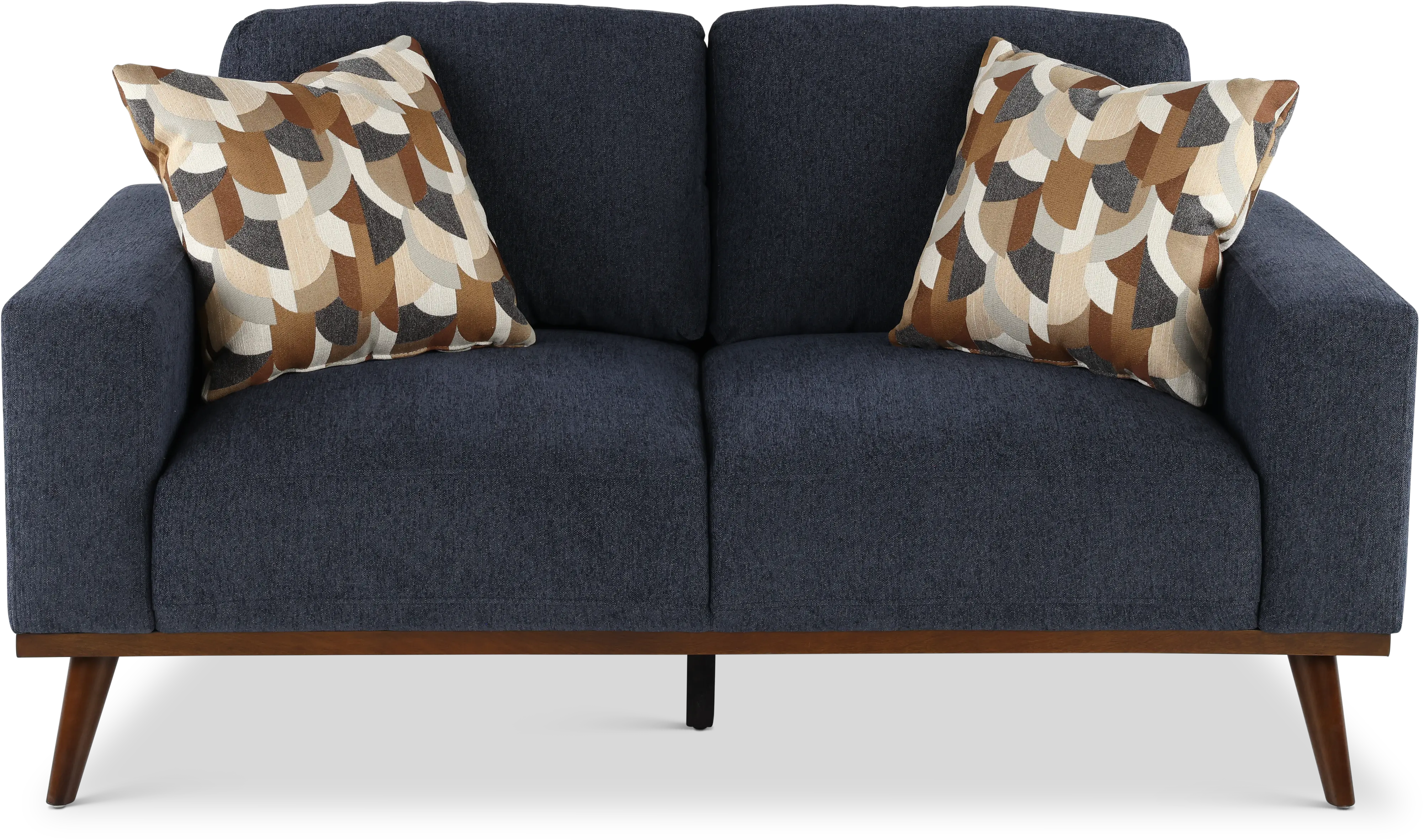 Heath Navy Blue Loveseat-1