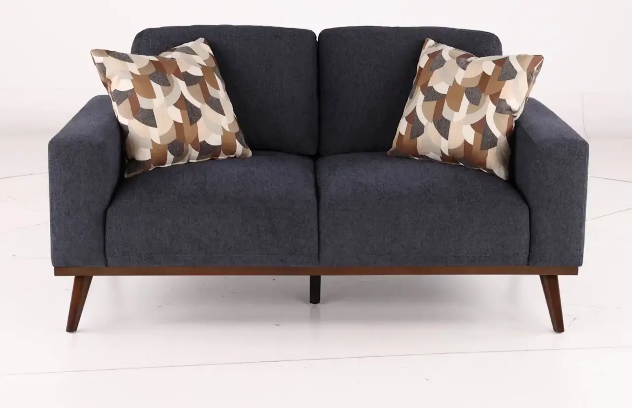 Heath Navy Blue Loveseat-5