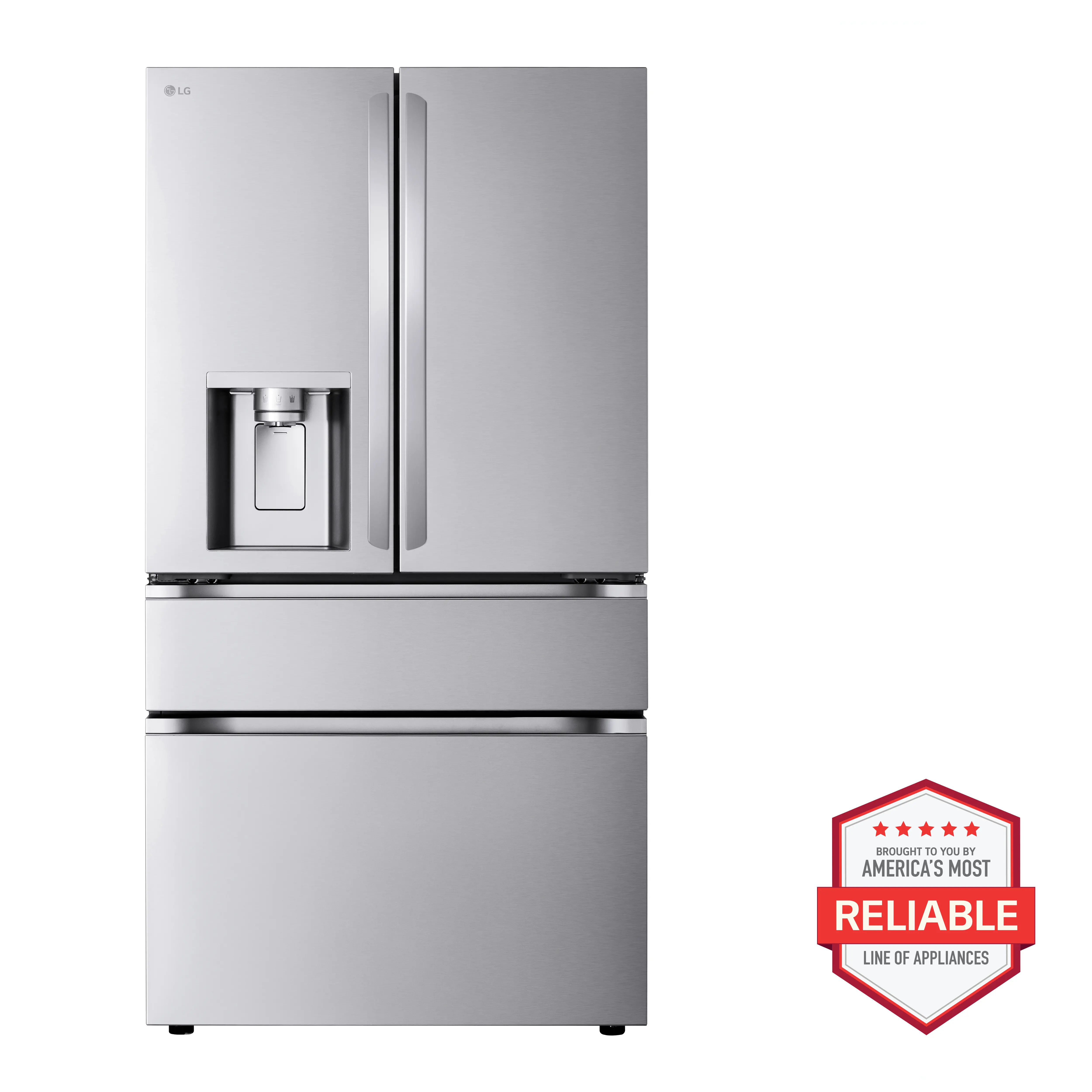 LF25G8330S LG 24.5 Cu Ft French Door Refrigerator - Counter Depth Stainless Steel-2