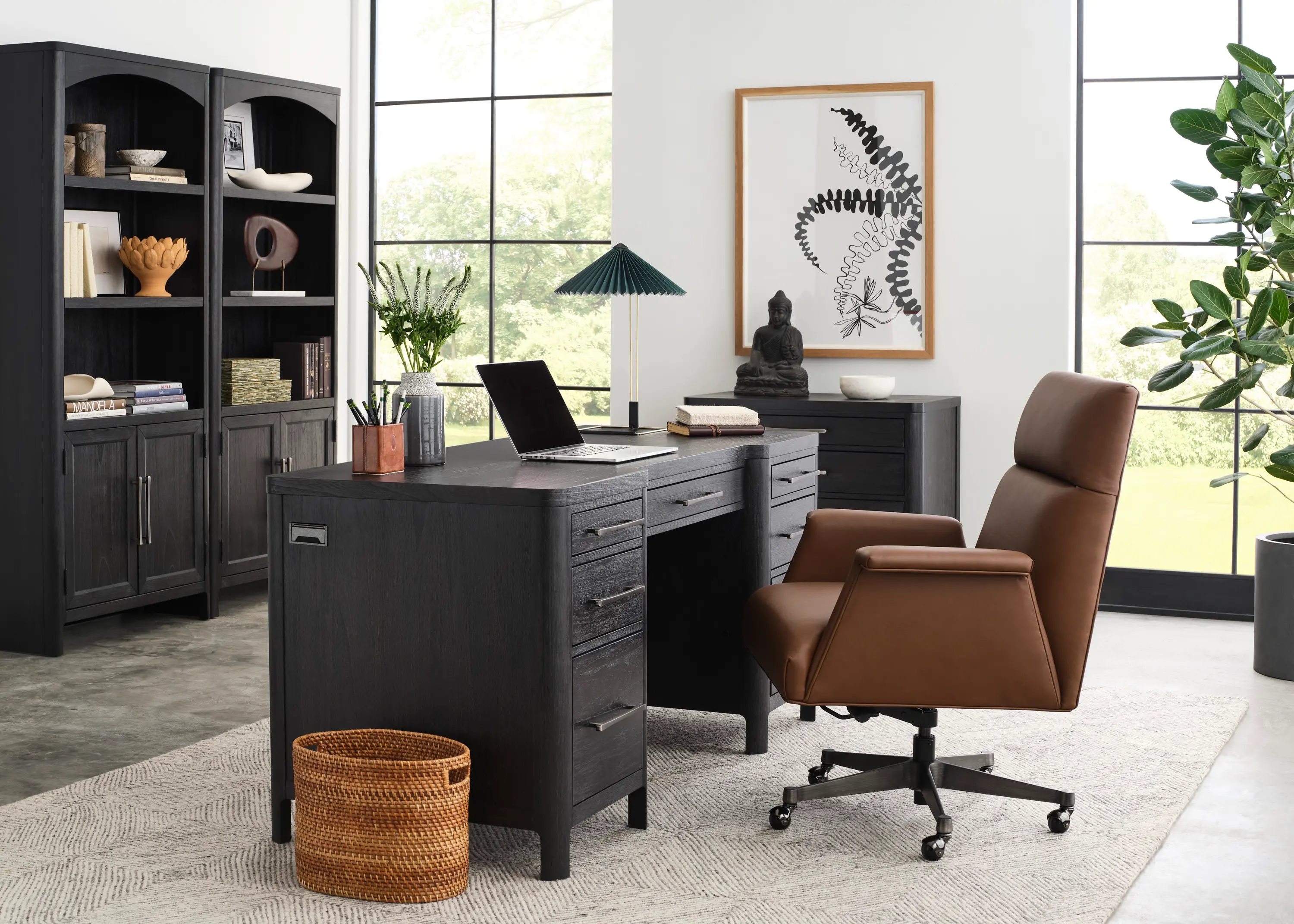 Sloane Black Executive Desk-2