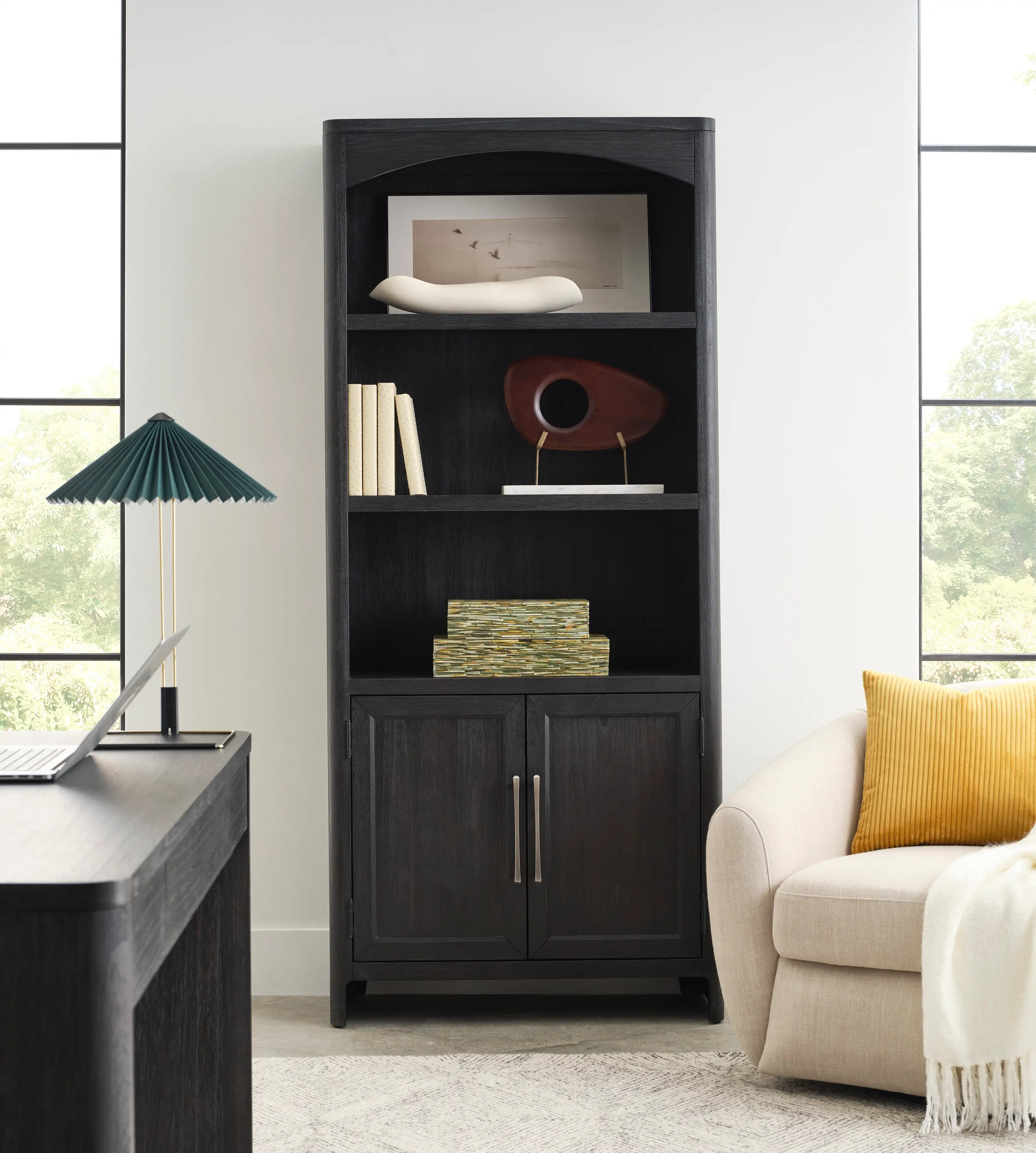 Sloane Black Door Bookcase-12