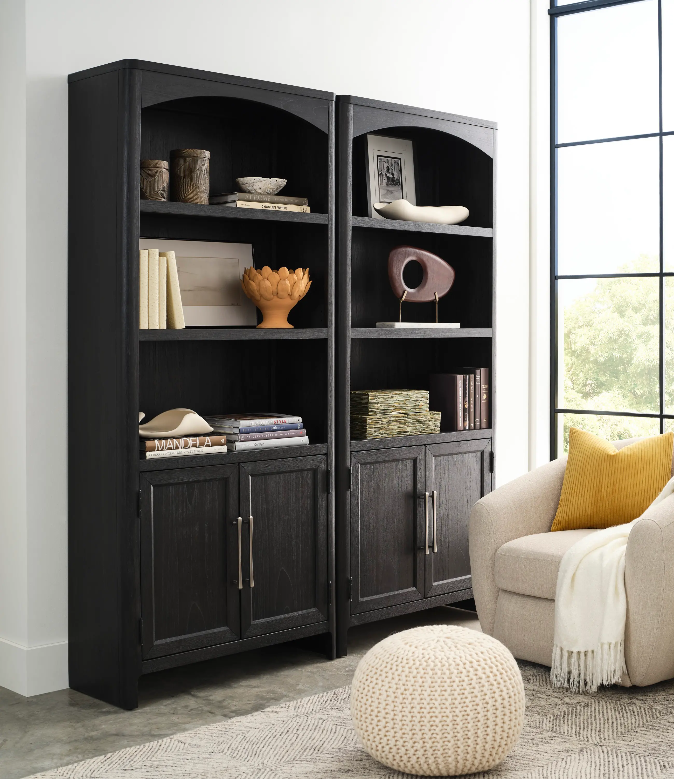 Sloane Black Door Bookcase-13