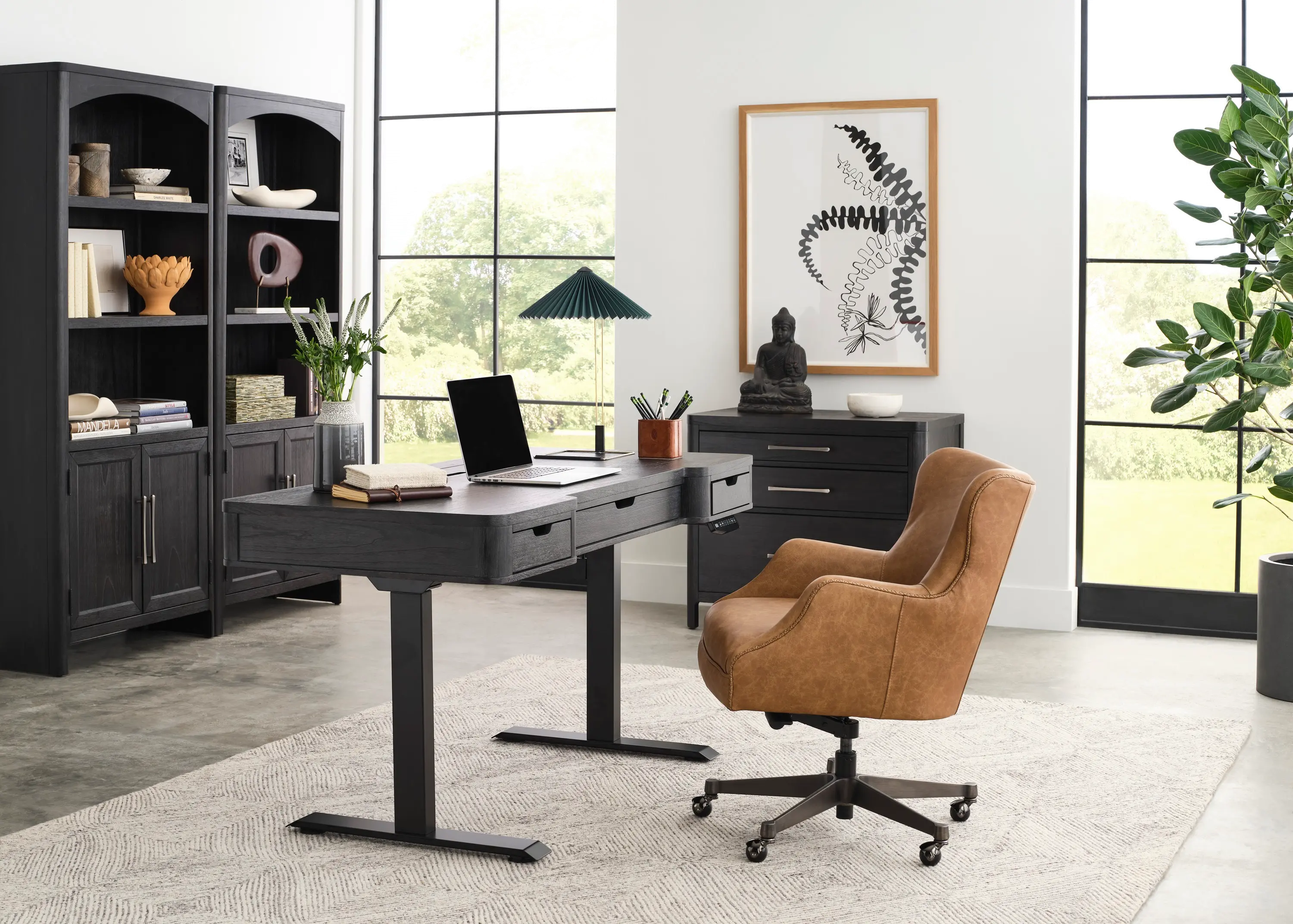 Sloan Black Lift Desk-2