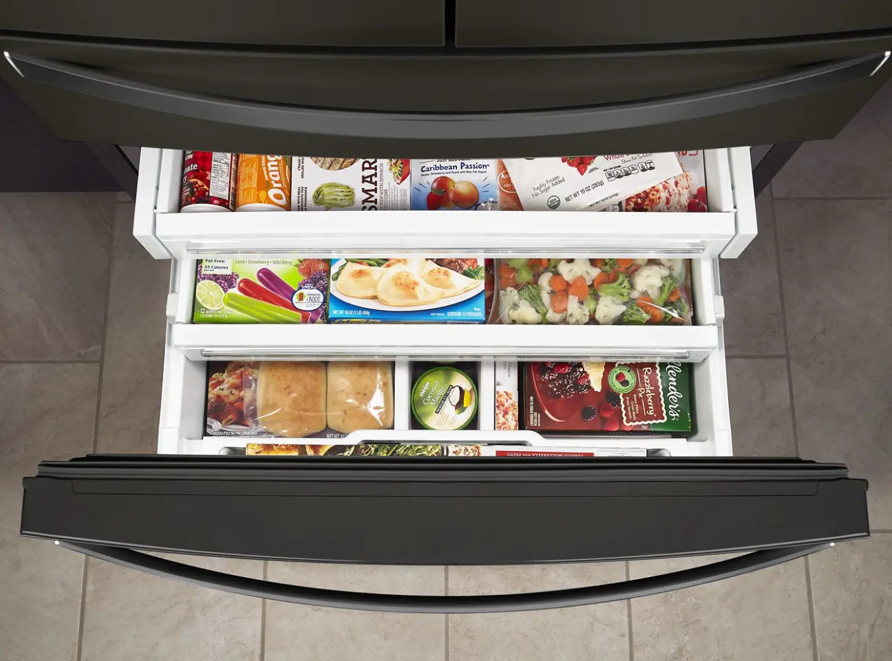 WRMF7736PV Whirlpool 26.2 Cu Ft French Door Refrigerator - Black Stainless Steel-12