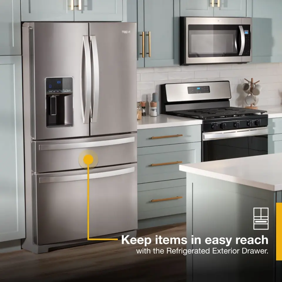 WRMF7736PV Whirlpool 26.2 Cu Ft French Door Refrigerator - Black Stainless Steel-5