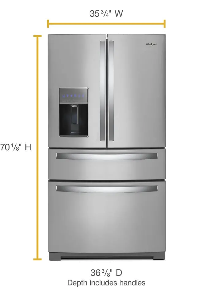 WRMF7736PZ Whirlpool 26.2 Cu Ft French Door Refrigerator - Stainless Steel-3