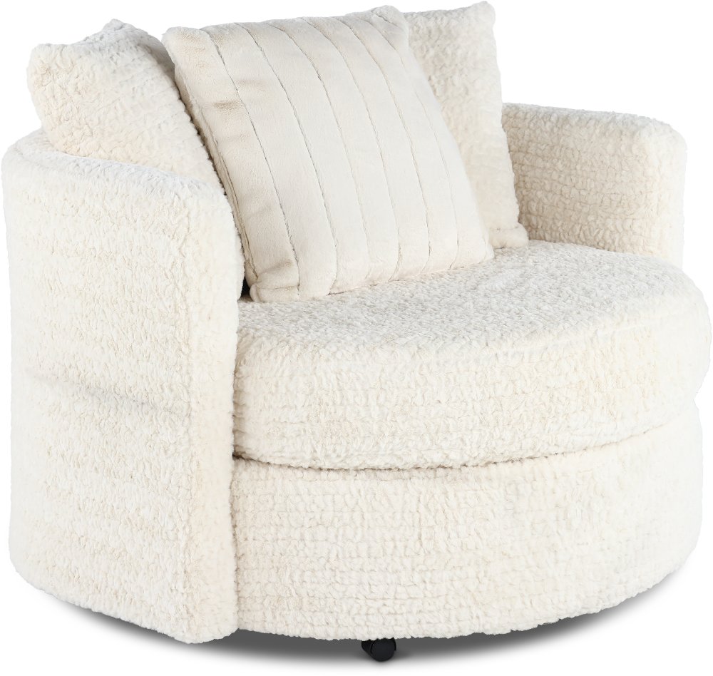 Hendrix Ivory Swivel Chair