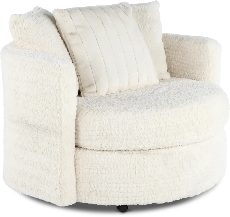 Hendrix Ivory Swivel Chair