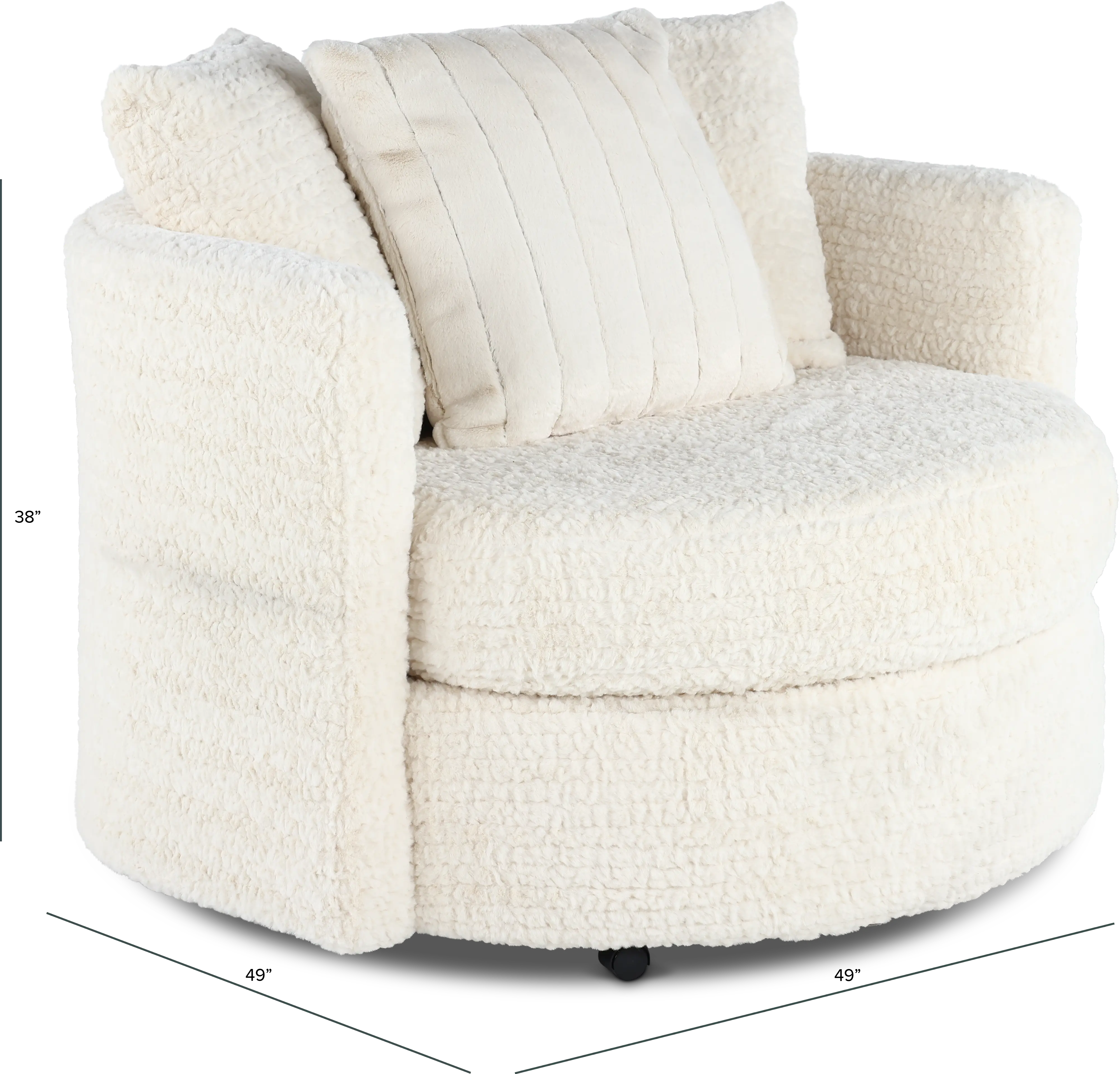 Hendrix Ivory Swivel Chair-3