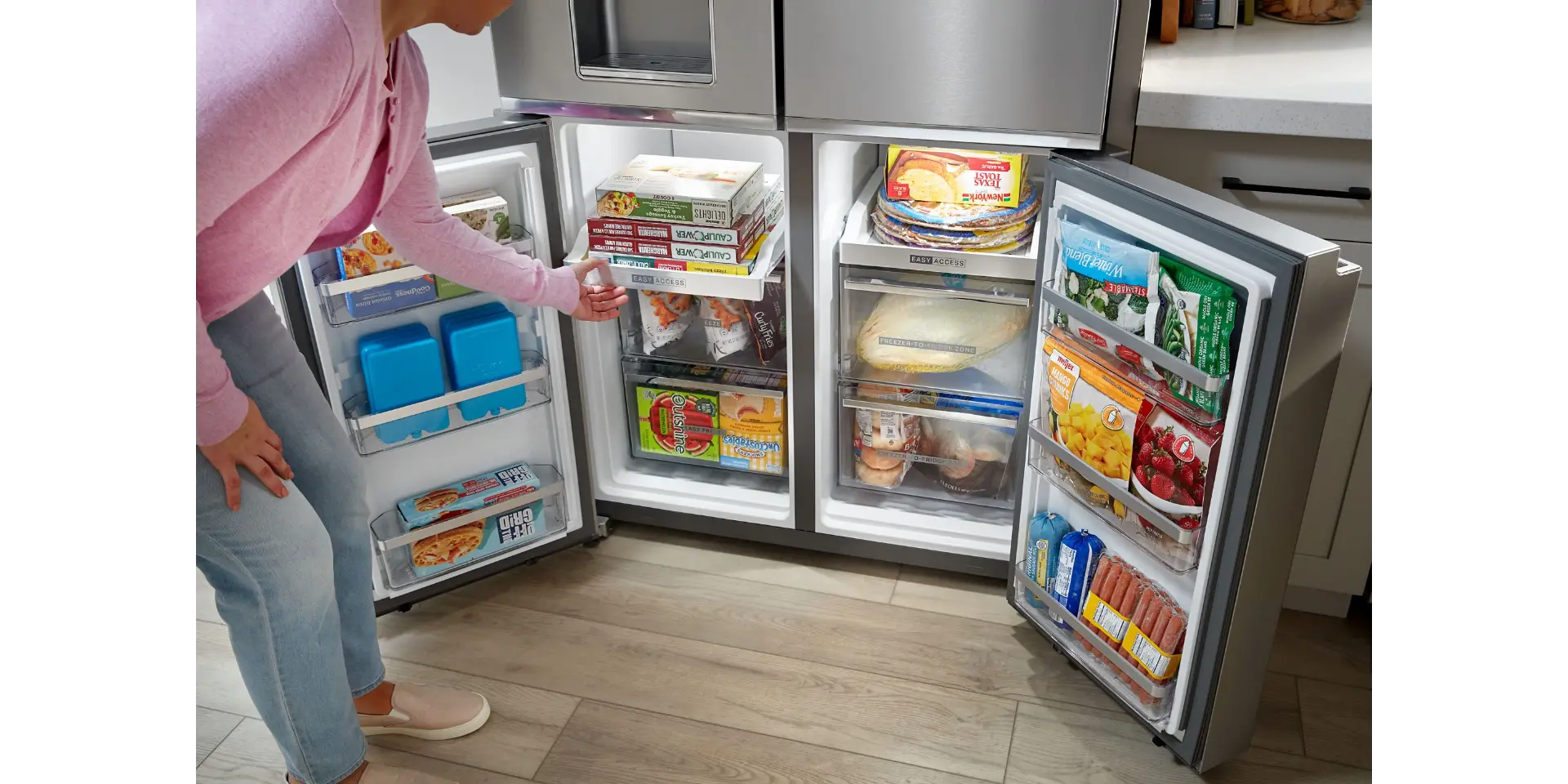 WRQC7836RZ Whirlpool 19.14 Cu Ft 4-Door Flex Refrigerator - Stainless Steel-10
