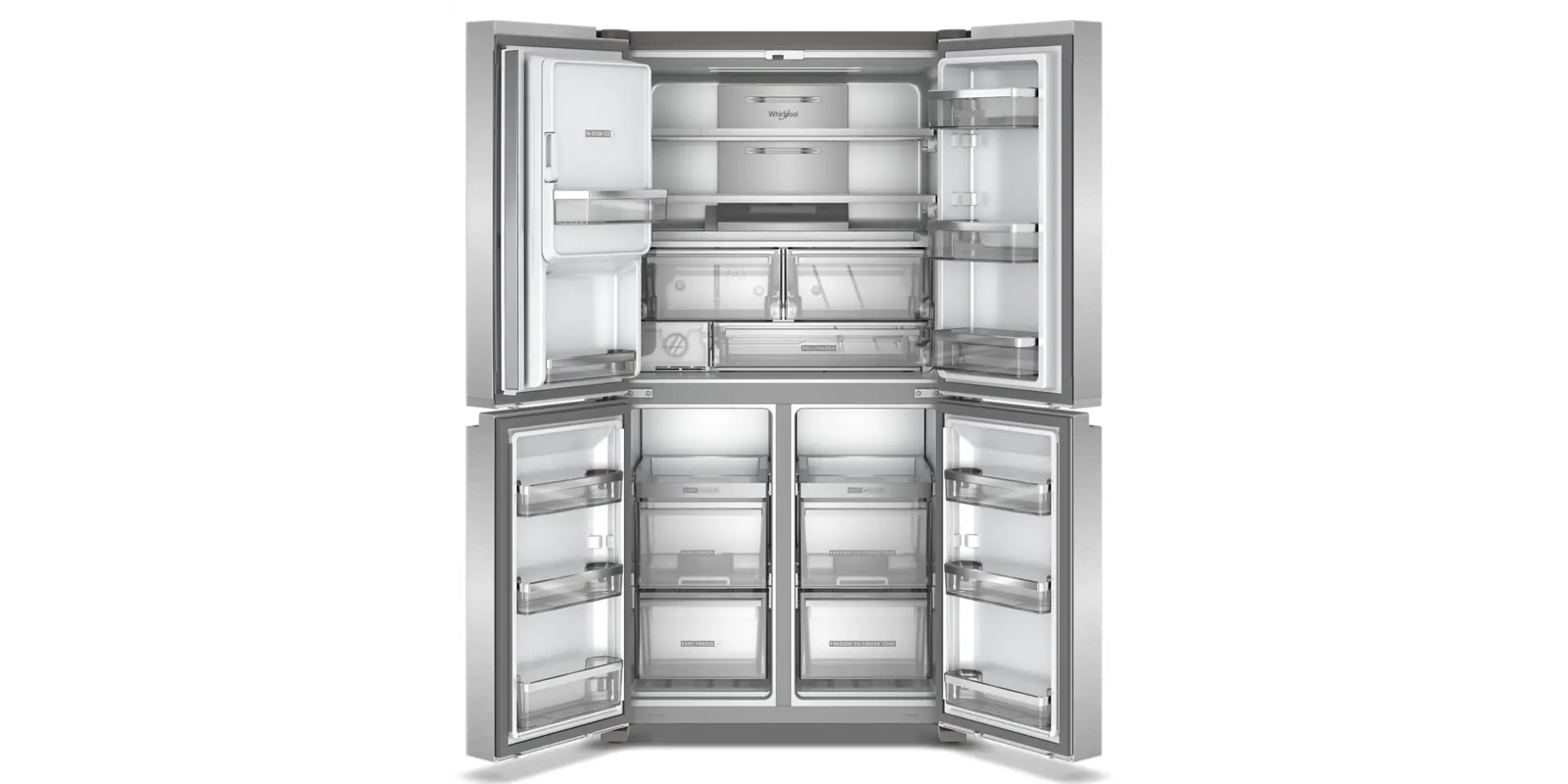 WRQC7836RZ Whirlpool 19.14 Cu Ft 4-Door Flex Refrigerator - Stainless Steel-5