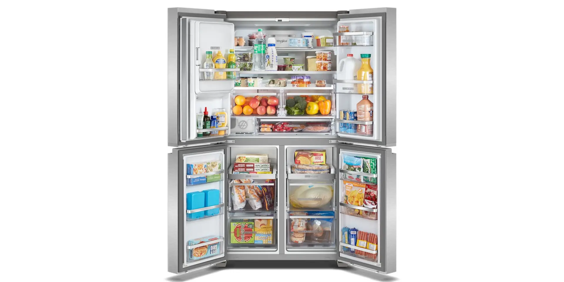 WRQC7836RZ Whirlpool 19.14 Cu Ft 4-Door Flex Refrigerator - Stainless Steel-6