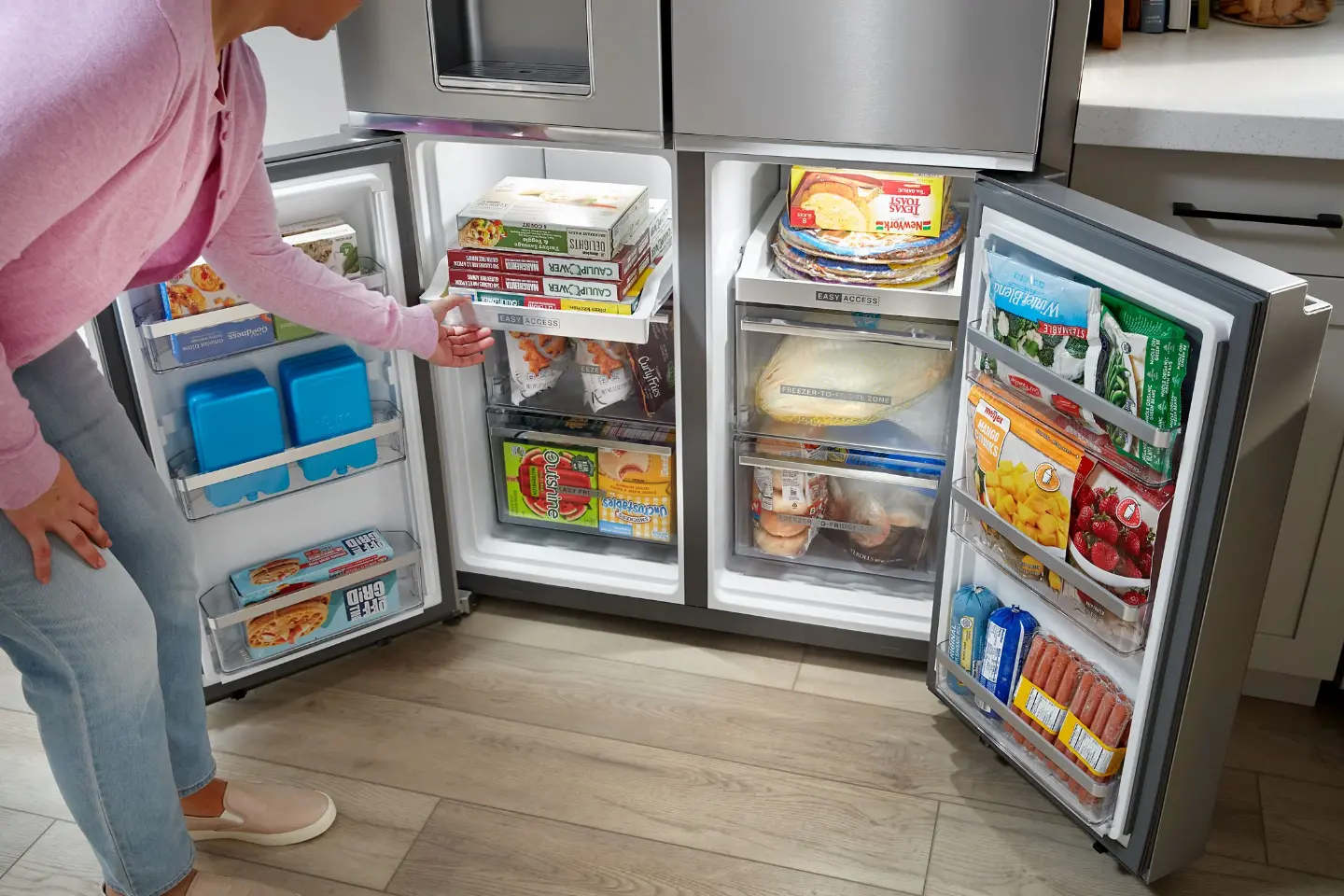 WRQC7836RZ Whirlpool 19.14 Cu Ft 4-Door Flex Refrigerator - Stainless Steel-9