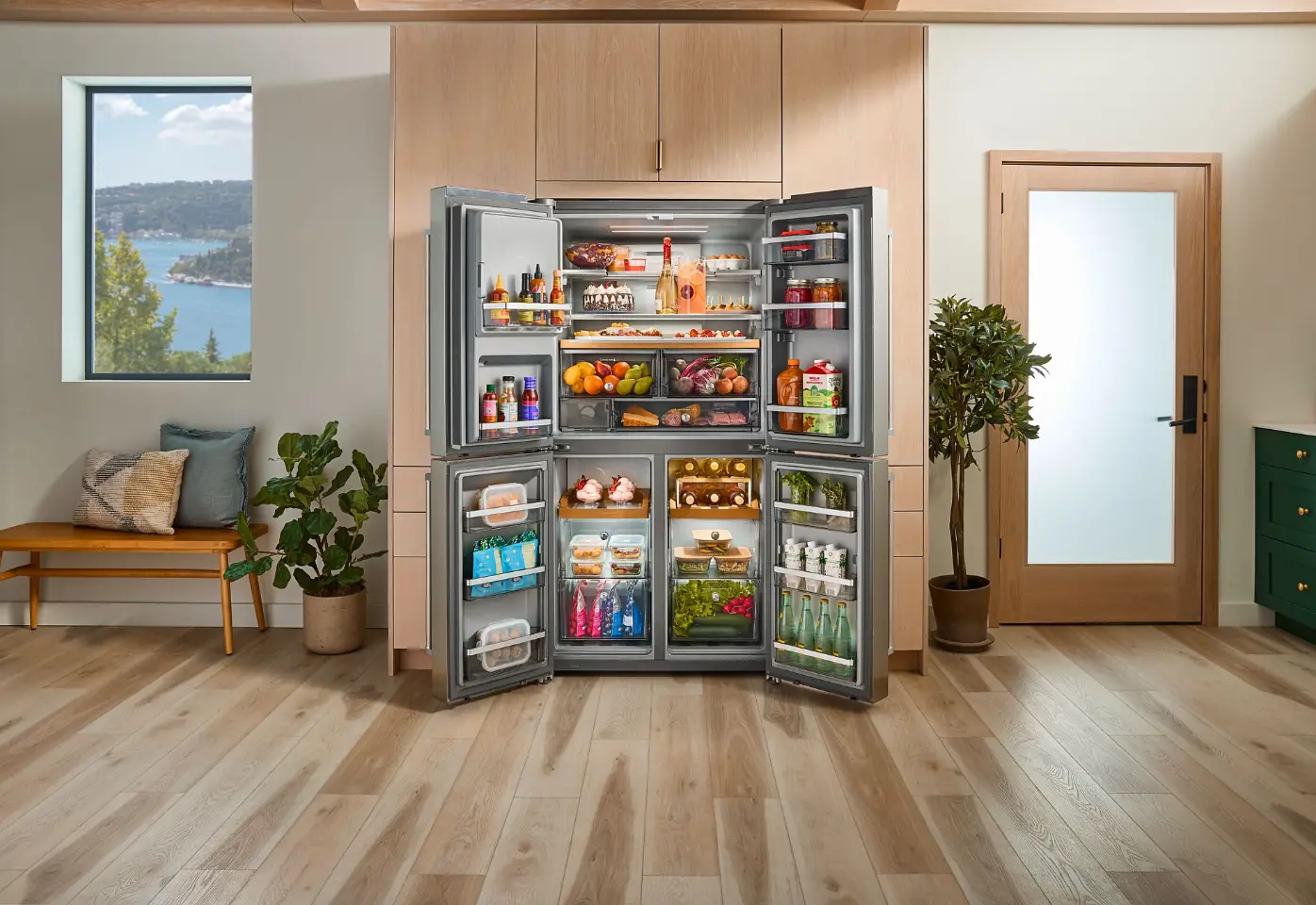 KRQC736RPS KitchenAid® 19.4 Cu Ft 4-Door Flex Refrigerator - Counter Depth Stainless Steel-4