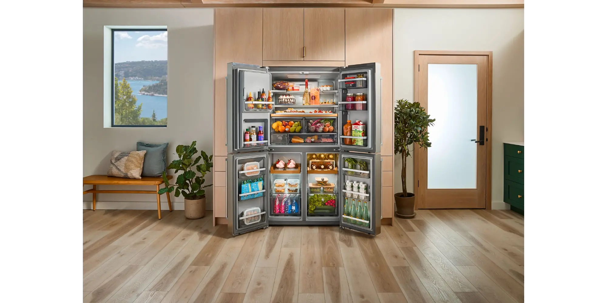 KitchenAid 19.4 Cu Ft 4-Door Flex Refrigerator - Counter Depth