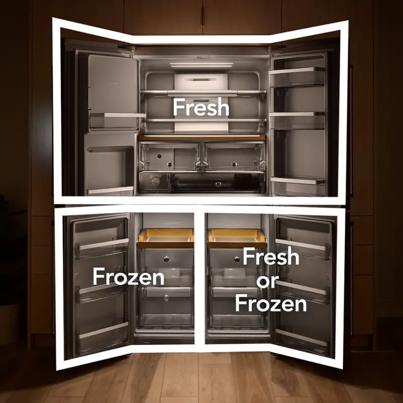 KitchenAid 19.4 Cu Ft 4-Door Flex Refrigerator - Counter Depth