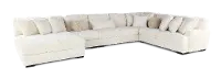 Hendrix Ivory 4 Piece Sectional with Double Chaise