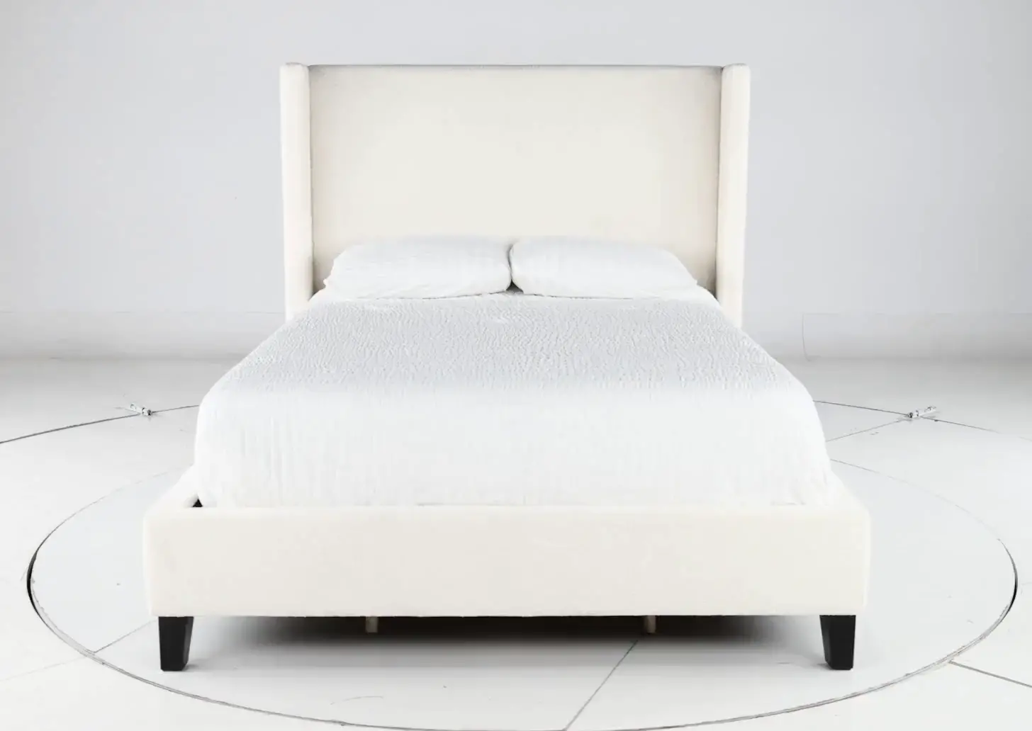 Angel Ivory White Queen Upholstered Bed-5