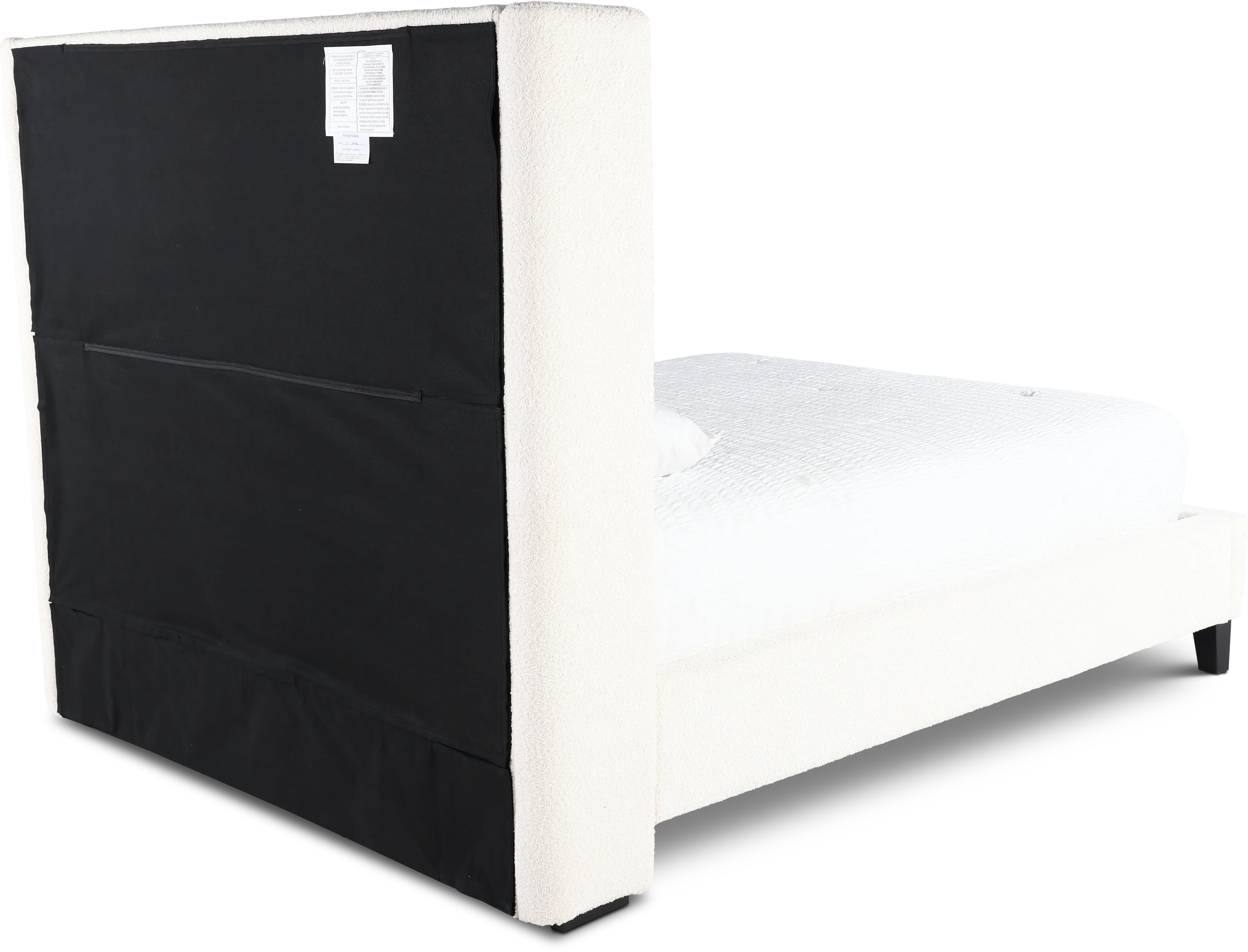 Angel Ivory White Queen Upholstered Bed-7