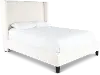 Angel Ivory White Upholstered Queen Bed