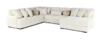 Hendrix Ivory 3 Piece Sectional with Double Chaise