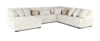 Hendrix Ivory 3 Piece Sectional with Double Chaise