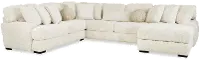 Hendrix Ivory 3 Piece Sectional