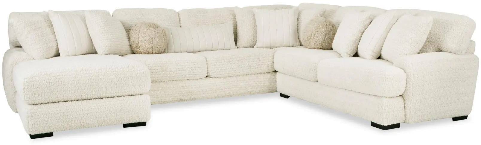 Hendrix Ivory 3 Piece Sectional-1