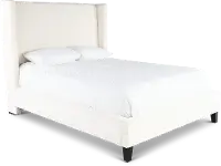 Angel Ivory White King Upholstered Bed