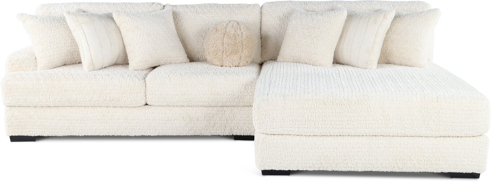 Hendrix Ivory 2 Piece Sectional with Double Chaise