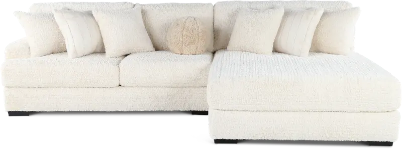 Hendrix Ivory 2 Piece Sectional with Double Chaise