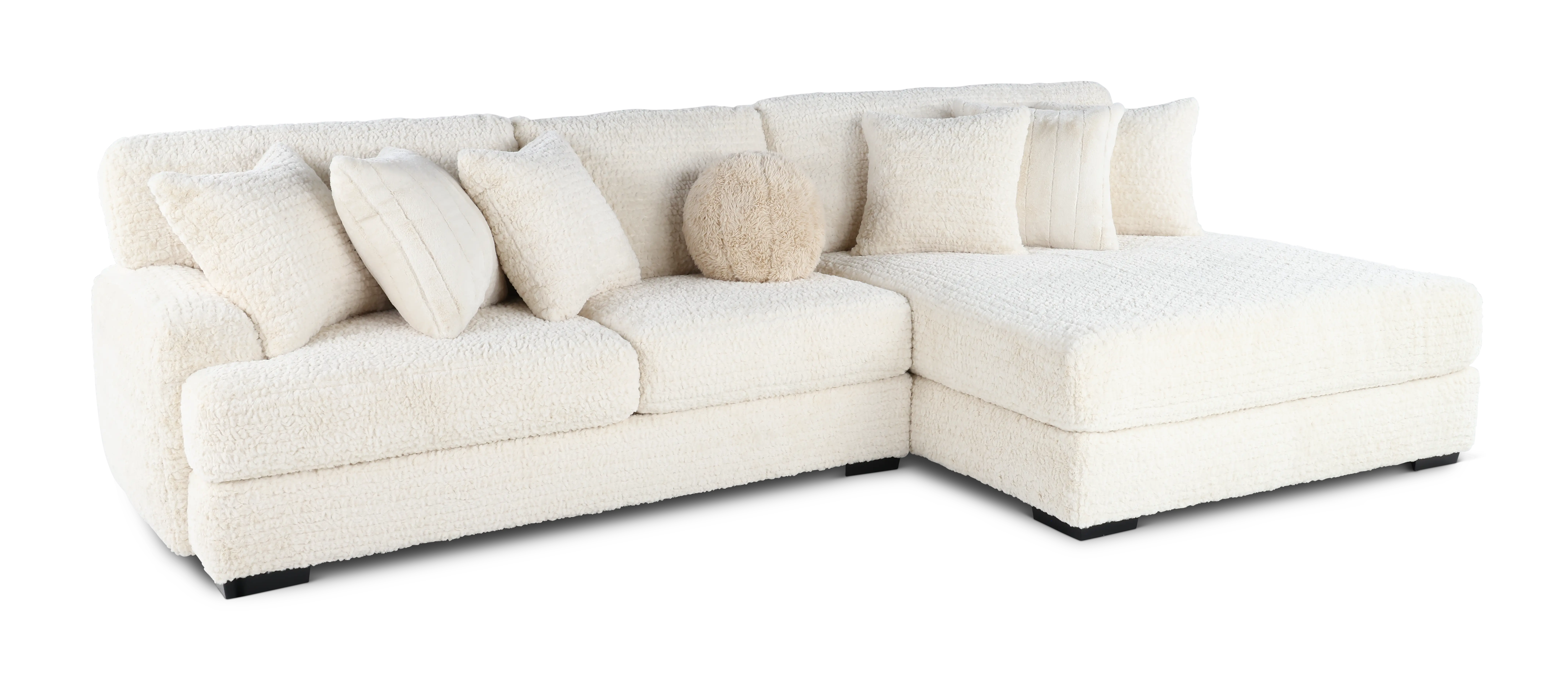 Hendrix Ivory 2 Piece Sectional with Double Chaise-4