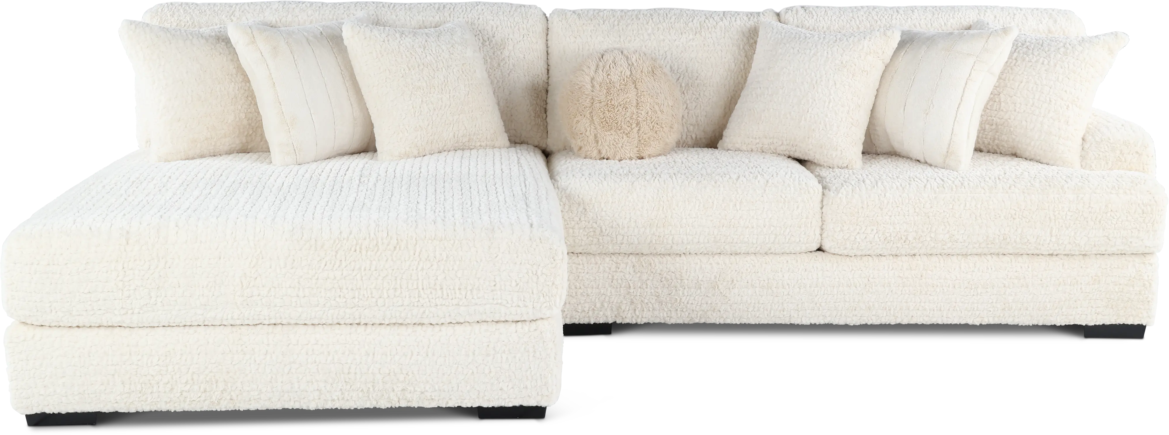 Hendrix Ivory 2 Piece Sectional with Double Chaise-1