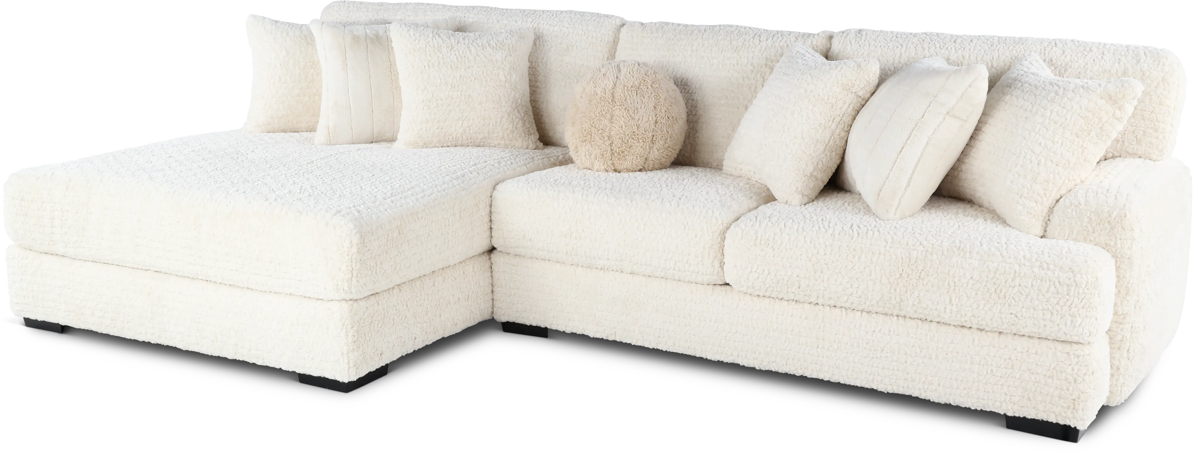 Hendrix Ivory 2 Piece Sectional with Double Chaise-4