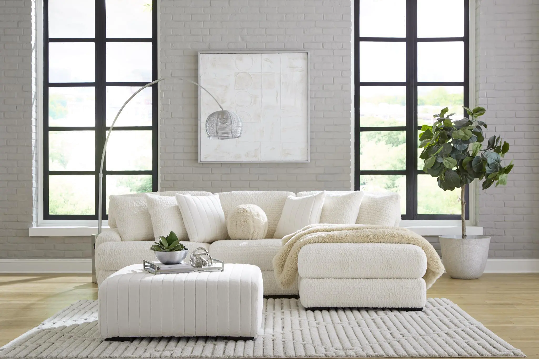 Hendrix Ivory 2 Piece Sectional-2