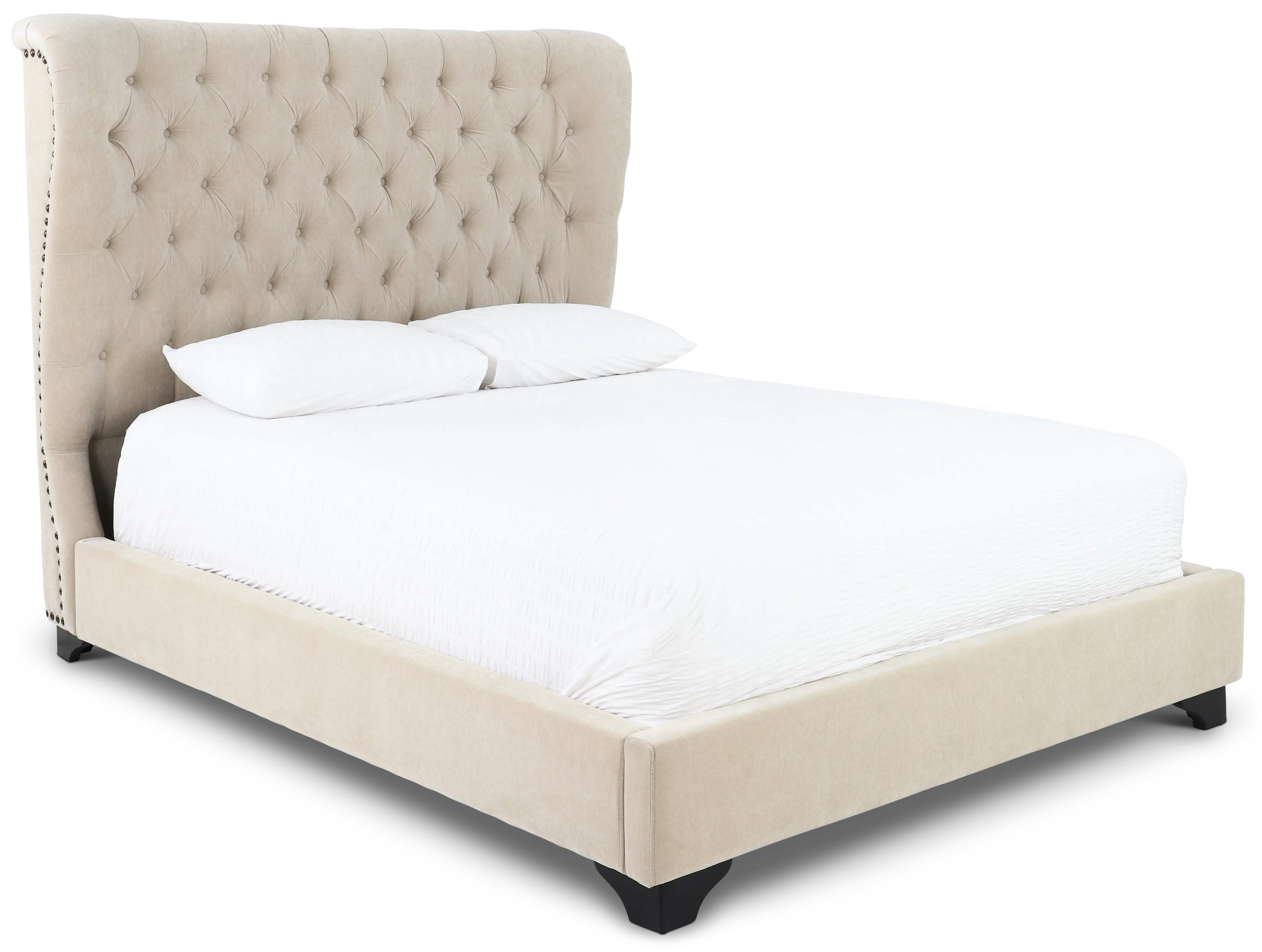Chloe Natural Queen Upholstered Bed-1