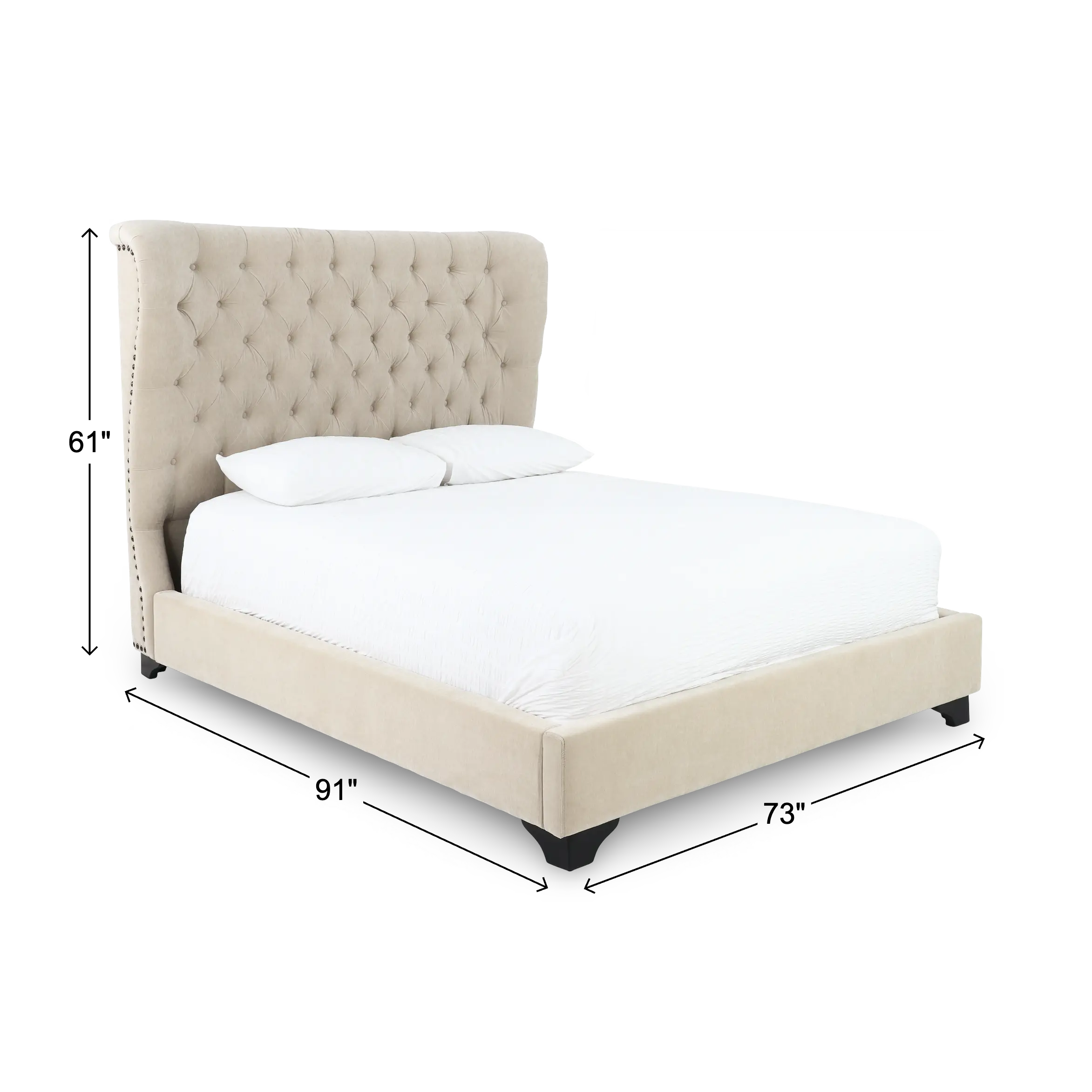 Chloe Natural Queen Upholstered Bed-3