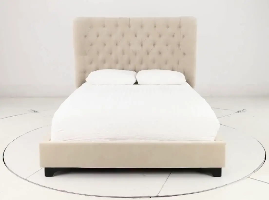 Chloe Natural Queen Upholstered Bed-9