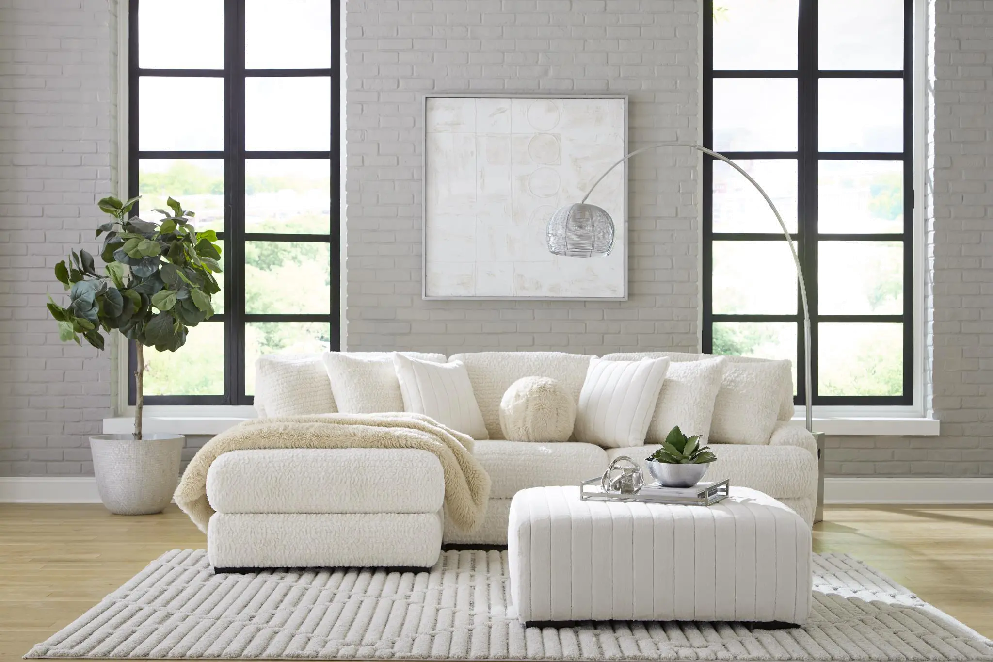 Hendrix Ivory 2 Piece Sectional-2
