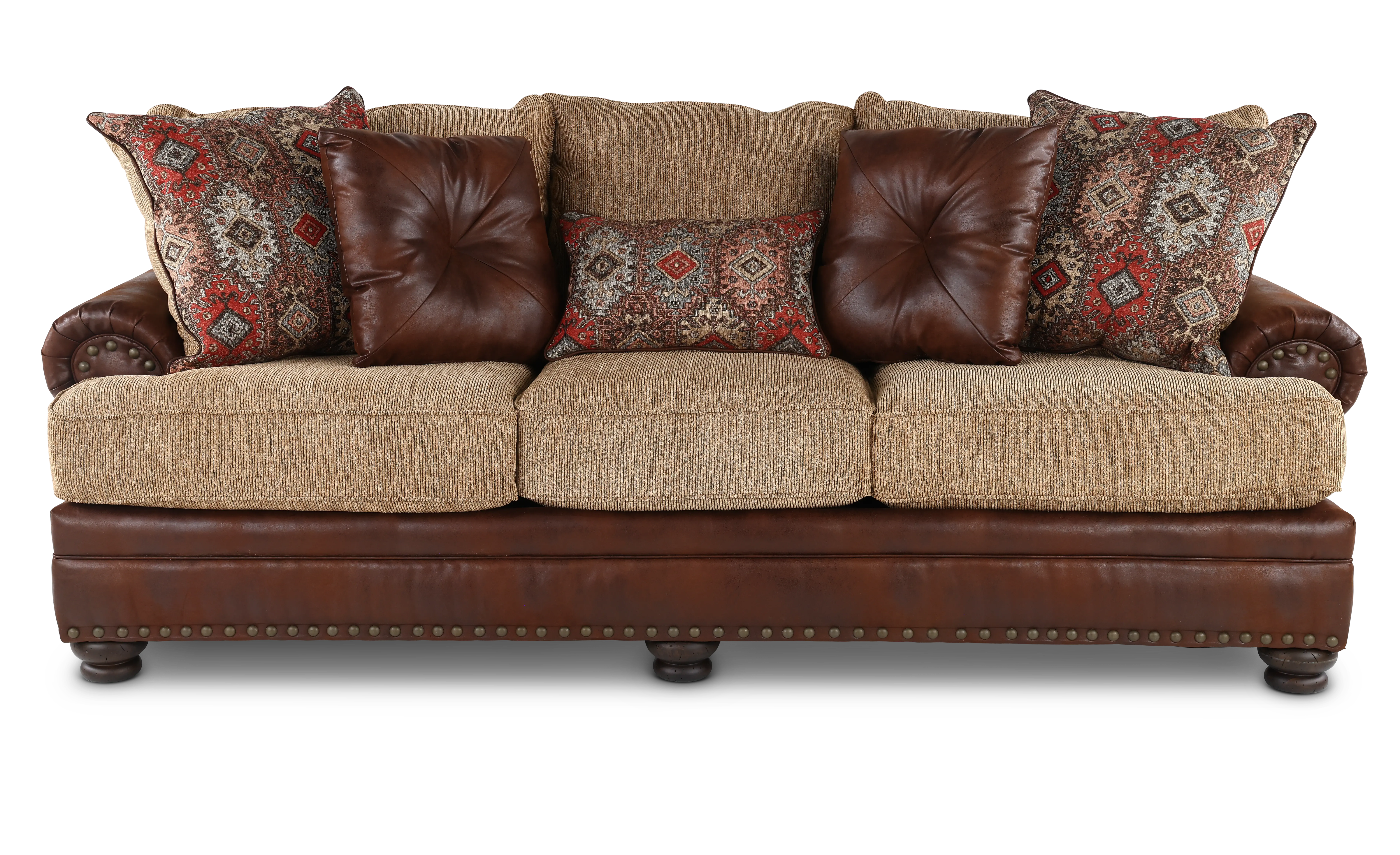 Laramie Two-Tone Brown Sofa-1