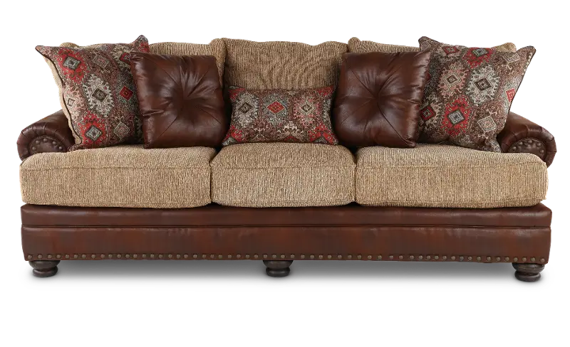 Laramie Two-Tone Brown Sofa