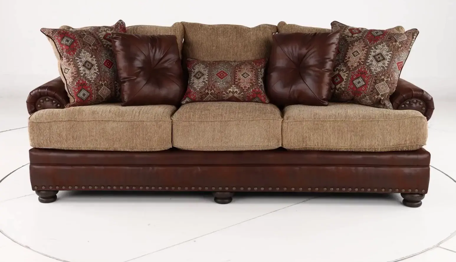 Laramie Two-Tone Brown Sofa-5