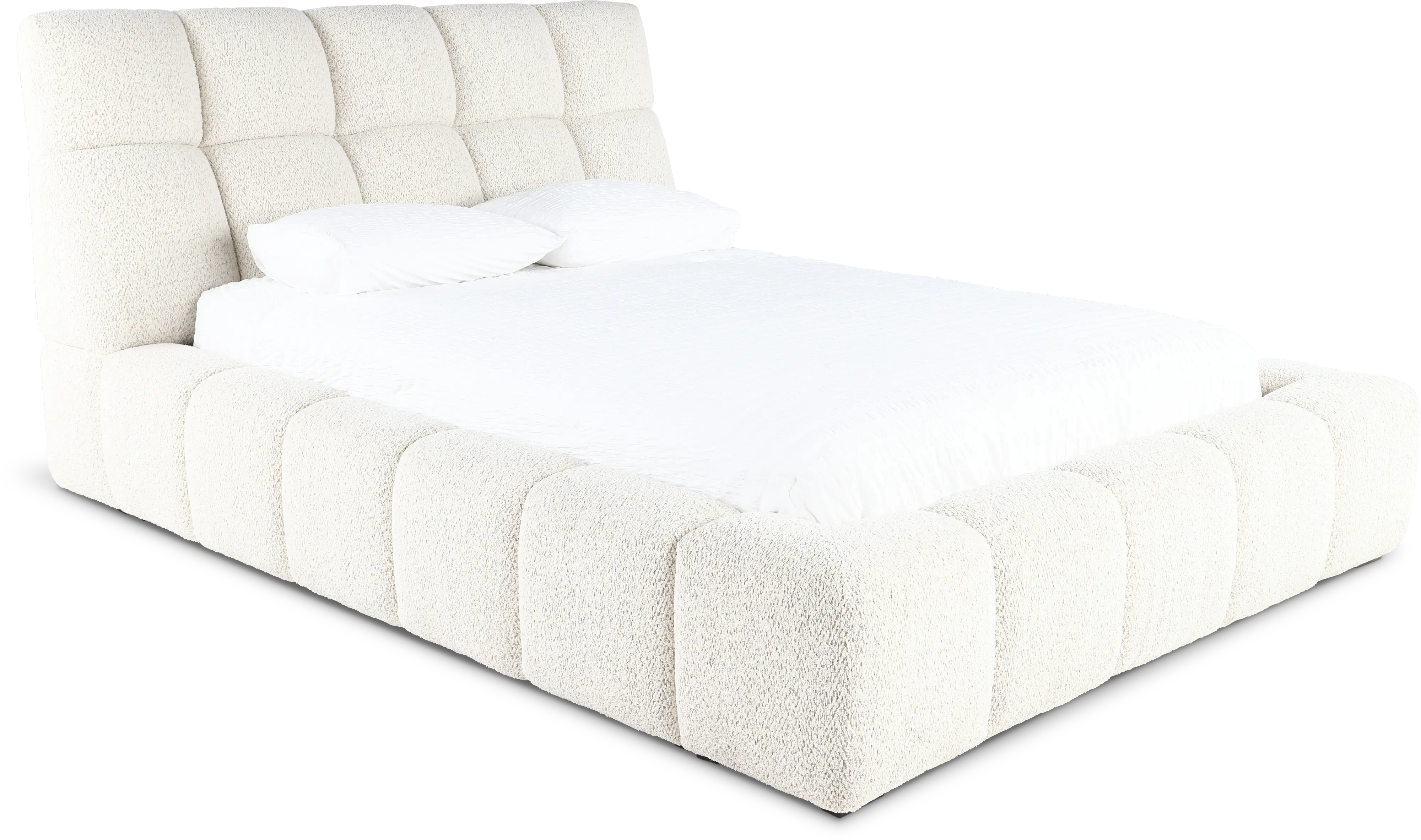 Escape Beige Queen Upholstered Bed-1