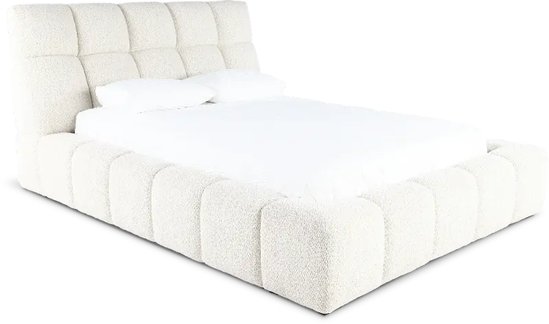 Escape Beige Queen Upholstered Bed